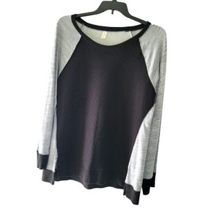 Exertek women's two tone side slit long length sweat shirt size XL